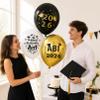 30 Pack Class of 2026 Balloons, Black Gold Confetti view 4
