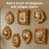 12 Mini Picture Frames - Gold Vintage Style view 4