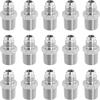 Kivivaka 15-Piece 316L Stainless Steel Hydraulic Fitting, 3/8-Inch NPT Male to JIC 37 Straight Adapter view 1