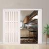 ZYJIX No-Drill Accordion Door with Aluminum Frame and Acrylic Panel view 2