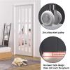 ZYJIX No-Drill Accordion Door with Aluminum Frame and Acrylic Panel view 4