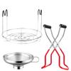 TINEASUR Canning Jar Rack with Non-Slip Funnel, 3 Stainless-Steel Pieces and Jar Lifter view 1