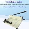 Manual Paper Cutter with Storage Slot, Professional Trimmer for Office, School, Home, and Print Shops view 2