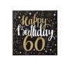 PAW - Colorful Napkins 20 Pack | 33x33 cm Paper Napkins for Parties | Golden Birthday 60 Theme view 3