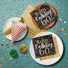PAW - Colorful Napkins 20 Pack | 33x33 cm Paper Napkins for Parties | Golden Birthday 60 Theme view 4