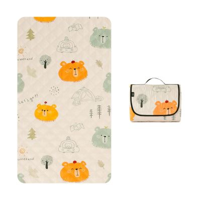 TBATM Foldable Picnic Blanket, Waterproof, Padded, 200 x 300 cm, Bear