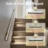 Up-and-Down Swiveling Illuminated Porch Handrail, 18 m Long, for Villa Hallways, Wall-Mounted Grip (6.9 m/22.6 ft) view 3