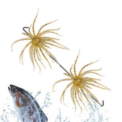 Dice Baits for Bass Fishing, 2 Pieces, Colorful Lifelike Soft Sea Urchins