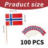 100 Pack Norway Toothpick Flags view 2