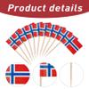 100 Pack Norway Toothpick Flags view 3