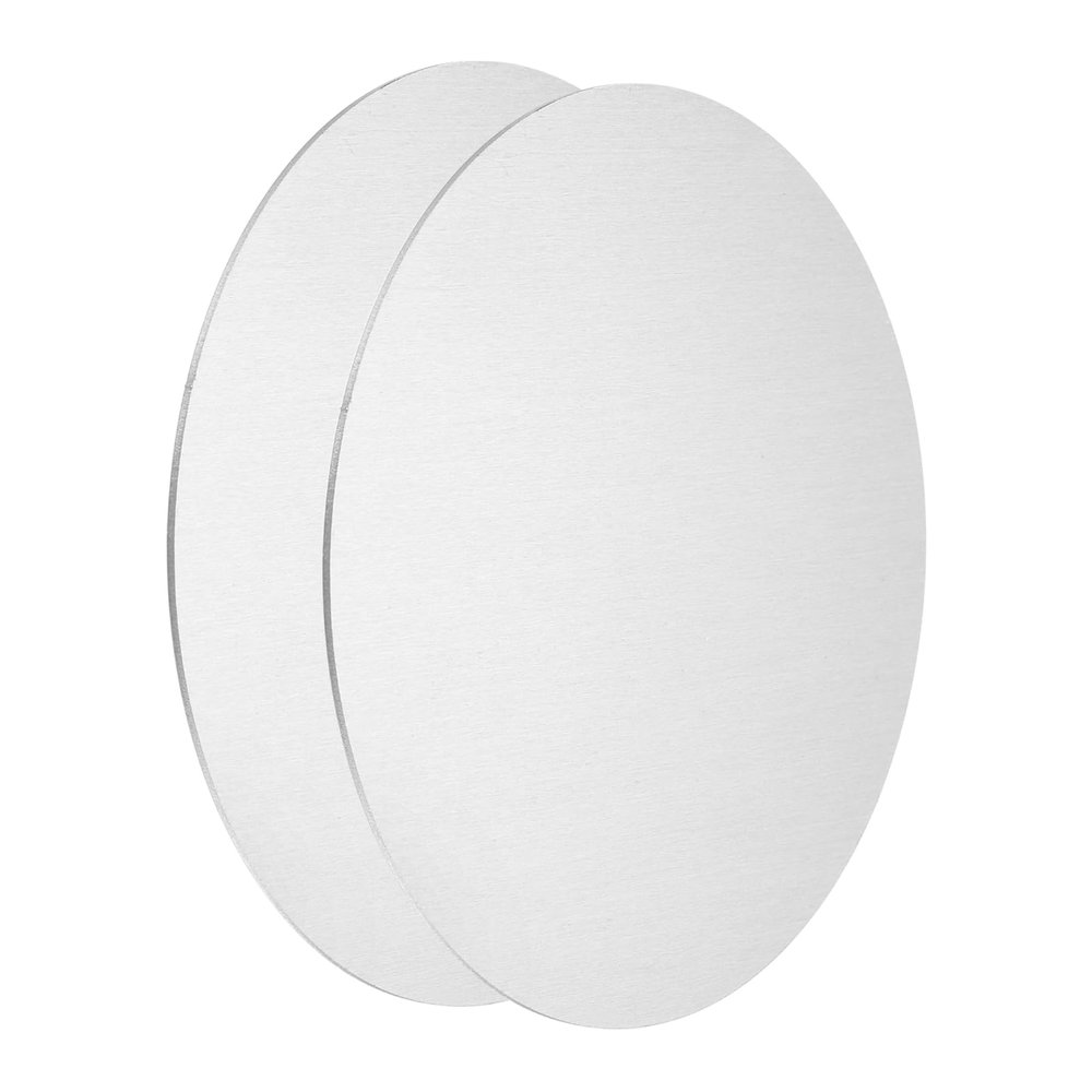 1060 Aluminum Disc Plates, 2-Pack, 4 in (100 mm), 0.02 in (0.5 mm) Thick