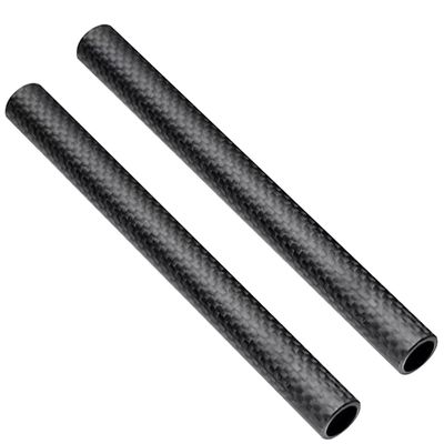 Wzmazingly 2-Pack Matte 3K Carbon Fiber Tubes, 13 x 11 x 1000 mm, Black