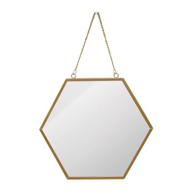 Hexagonal Wall-Mounted Bathroom Makeup Mirror
