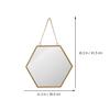 Hexagonal Wall-Mounted Bathroom Makeup Mirror view 2