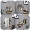 Hexagonal Wall-Mounted Bathroom Makeup Mirror view 3