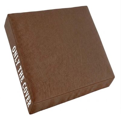 QOEUIUJ Outdoor Cushion Cover, Water-Resistant Oxford Fabric, Non-Slip Base, Coffee, 50 x 50 x 15 cm