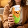 Handmade Crochet Toys - Corn-Shaped Desk Decor with Card view 2