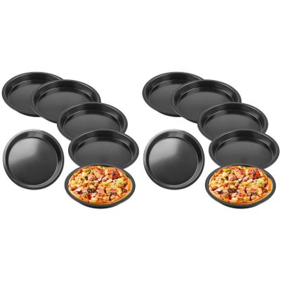 Luoilba 12-Piece Round Pizza Pan Set, 20 cm, Steel, Nonstick