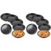 Luoilba 12-Piece Round Pizza Pan Set, 20 cm, Steel, Nonstick view 1