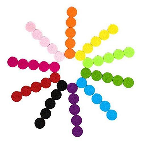 Luoilba 50 Pack Felt Refills for Essential Oil Diffuser Necklace