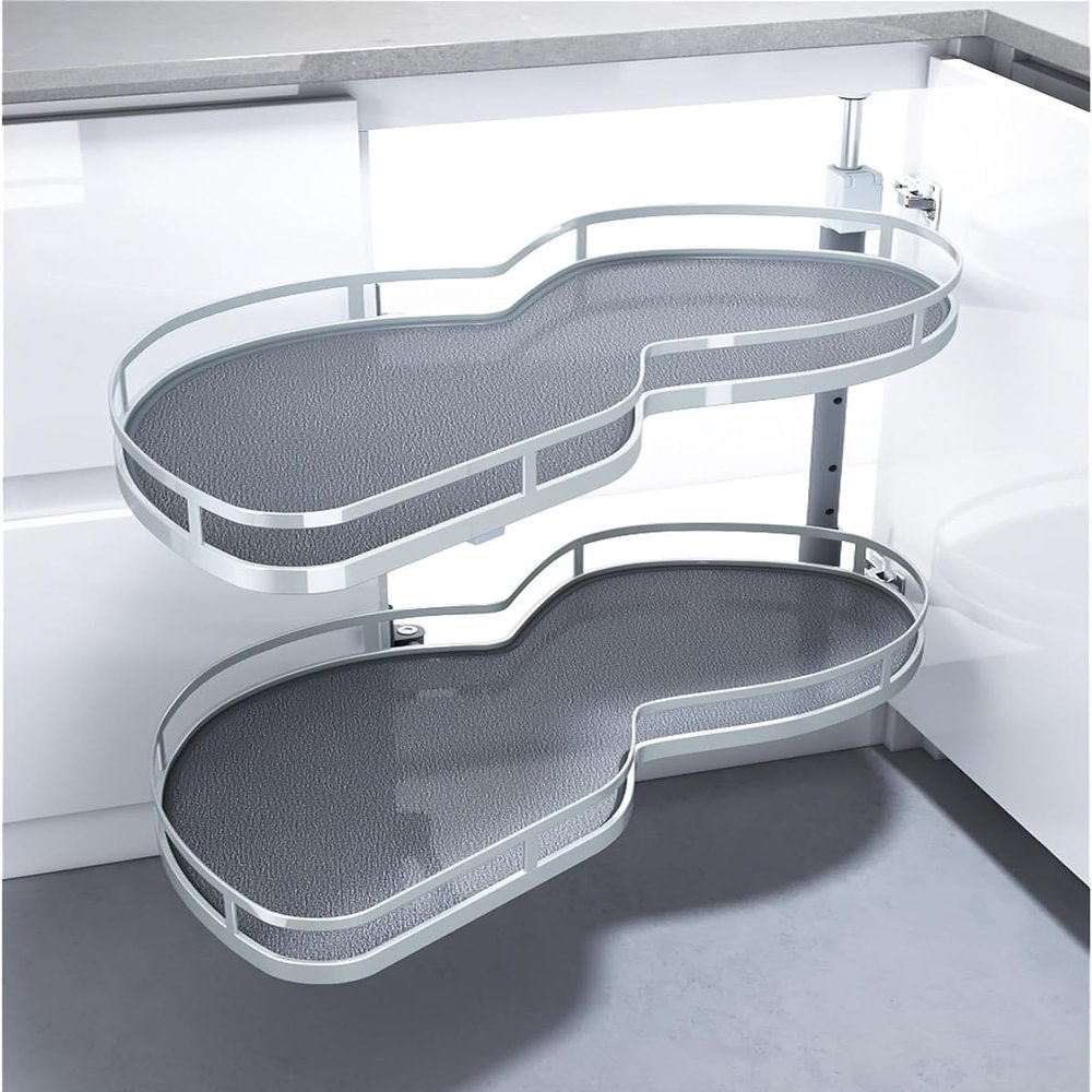 Corner Kitchen Carousel with Pull-Out Spice Rack