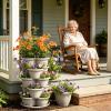 Vertical Garden Planter, 5-Piece Tiered Raised Stackable view 2