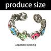 Geometric Flower Open Rings view 4