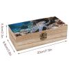 ELUZZIZUT Octopus Wooden Storage Box with Hinged Lid view 2