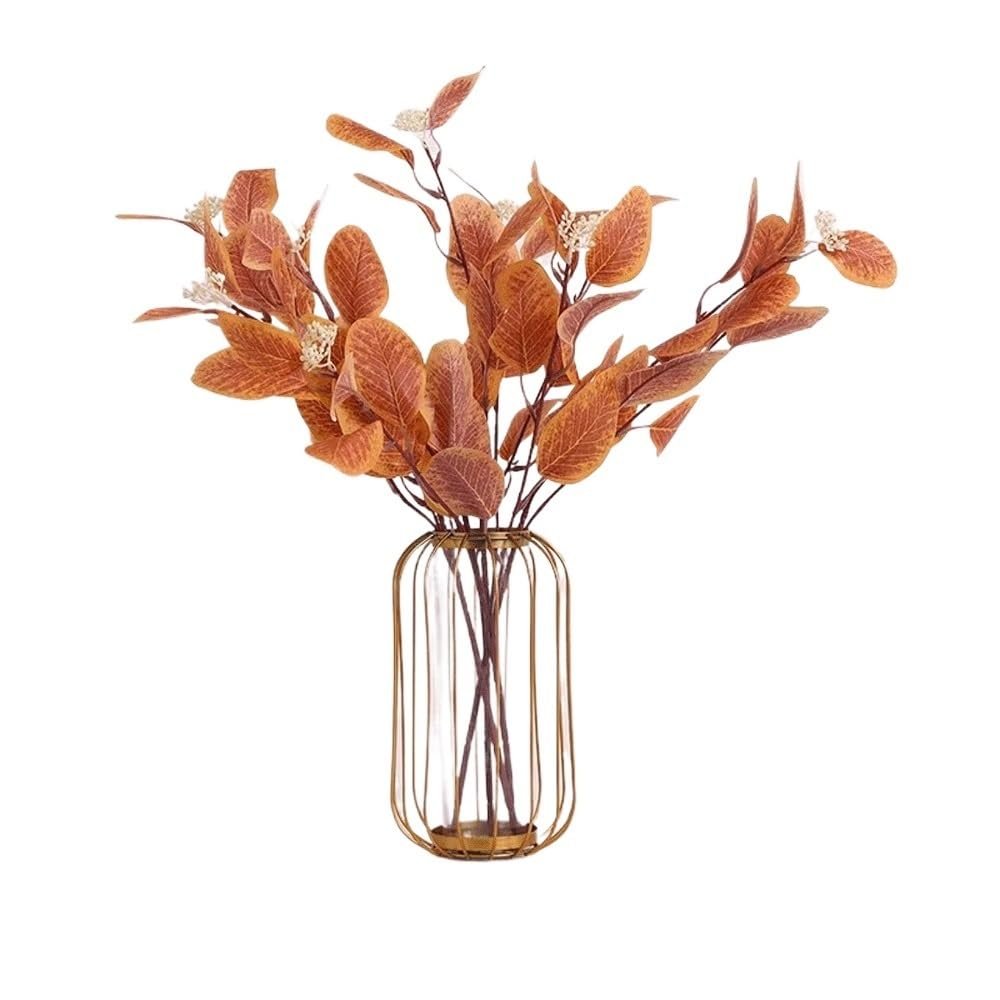 Autumn Artificial Eucalyptus Plant, Orange