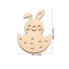 Zerodeko Easter Bunny Wooden Ornaments - 10 Pack view 2