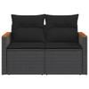 KKHOMEI Garden Sofa with Storage, Rattan 3-Seater Balcony Lounge Couch view 3