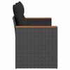 KKHOMEI Garden Sofa with Storage, Rattan 3-Seater Balcony Lounge Couch view 4