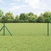 Green Fence Posts, 10 x 0.6 m, Steel and PVC view 1