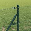 Green Fence Posts, 10 x 0.6 m, Steel and PVC view 4