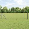 Gray Fence Posts, 10 x 0.4 m, 13 mm Mesh, Steel & PVC view 1