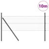 Gray Fence Posts, 10 x 0.4 m, 13 mm Mesh, Steel & PVC view 3