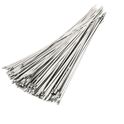 Stainless Steel Cable Ties, Approx. 4.6 mm, Heavy-Duty, Self-Locking, Multipurpose Metal Exhaust Wrap Ties, 80 Pieces (40 pcs, 4.6 × 200 mm)