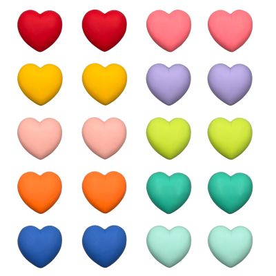 20 Decorative Heart Refrigerator Magnets
