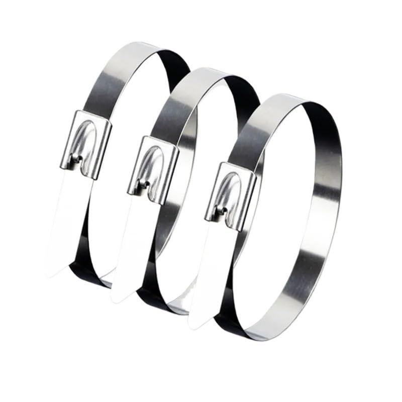 Stainless Steel Metal Cable Ties, 20 Pieces, 7.9 x 300 mm