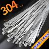Stainless Steel Metal Cable Ties, 20 Pieces, 7.9 x 300 mm view 2