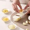 Garlic Slicer with Ergonomic Handle and Integrated Container (White) view 3