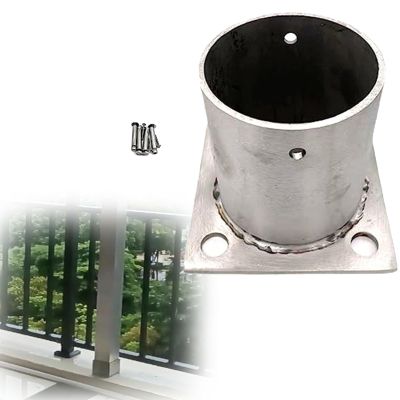 Generic Stainless Steel Post Base, Round Anchor, 4 x 4 in, 10-Pack