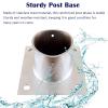 Generic Stainless Steel Post Base, Round Anchor, 4 x 4 in, 10-Pack view 4