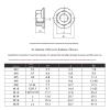 Fine-Thread Flange Nuts for Bicycles, DIN 6923 Serrated Lock Nuts, SUS304/SUS316, M2.5–M20 view 3