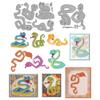 MAYJOYDIY Cartoon Snake Metal Embossing Stencils view 1