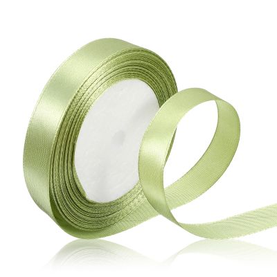 2 Rolls Green Satin Ribbon 2cm Wide 22m