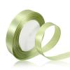 2 Rolls Green Satin Ribbon 2cm Wide 22m view 1