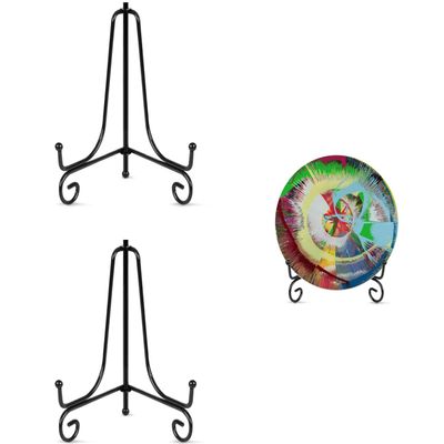 UCLEVER Iron Plate Stand 10.5cm, 2 pcs Black Metal Display Easel