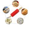 GDHKDDFL Baking Rolling Pin, 39 x 5 cm, Nonstick Silicone with Wooden Handles, Red view 3