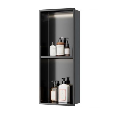 Recessed Stainless Steel Shower Niche, Waterproof Wall Organizer, No Tiling Required